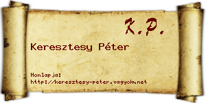 Keresztesy Péter névjegykártya